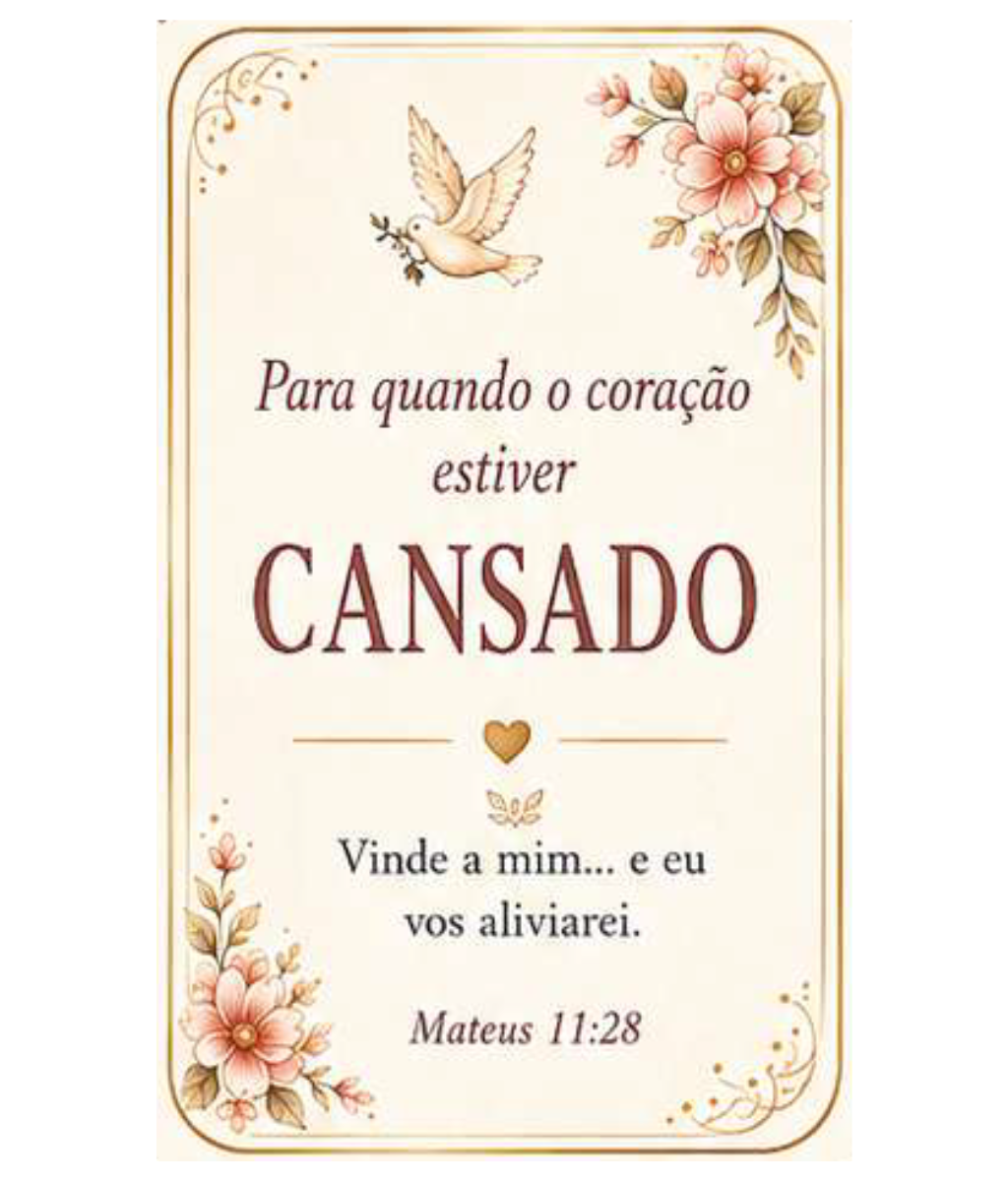 Cartinha de Fé - Para quando o coração estiver cansado